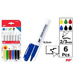 MP PENNARELLO LAVAGNA P.TONDA 2/3MM 6PZ COL. ASS.Mp