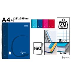 QUADERNO RIGIDO SPIRALATO CON FORI A4 - 5MMMp