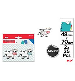 MP ETICHETTE ADESIVE COW - 2x25PZ