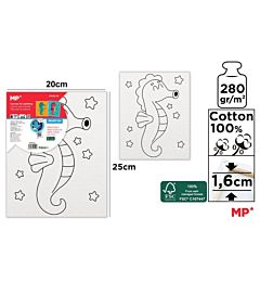 TELA PRESTAMPATA 20X25CM CAVALLUCCIO MARINO