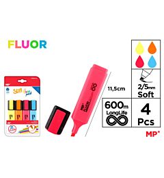 MP EVIDENZIATORE TESSUTI 2-5MM 4PZ COL.ASS. FLUOMp