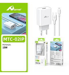Set Caricatore 15W - 1 Porta USB C + Cavo LightningHome