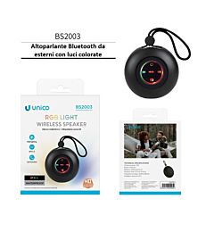 ALTOPARLANTE MULTICOLORE PER ESTERNI 5W BS2003 NERO COMPATTO E RESISTENTE