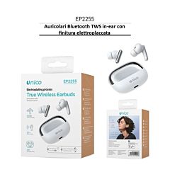 AURICOLARI BLUETOOTH TWS IN-EAR ELETTROPLACCATI SUONO HI-FI E DESIGN PREMIUM