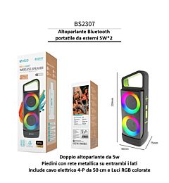 ALTOPARLANTE PER ESTERNI 10W BS2307 NERO POTENZA E RESISTENZA OUTDOOR