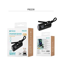Mini Power Bank 5000mAh 22.5W PB2238 - NeroUnico