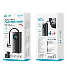 POMPA DIGITALE PER AUTO AP5136 COMPRESSORE PORTATILE ELETTRICO NERO