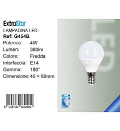 Lampadina LED E14 4W 380LM - Luce Fredda 6500KExtrastar