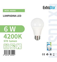 Lampadina LED E27 6W 570LM - Luce Naturale 4200KExtrastar