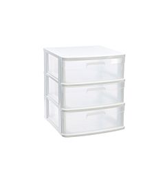 CASSETTIERA SENA 3 CASSETTI - BIANCOPlastic Forte
