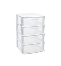 CASSETTIERA SENA 4 CASSETTI - BIANCOPlastic Forte