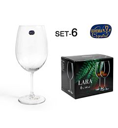 SET 6  CRISTAL BOHEMIA TAZZA 540CC  LARA