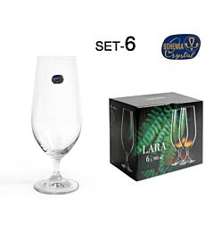 SET 6 CRISTAL BOEMIA BIRRA TAZZA 380CCSoler