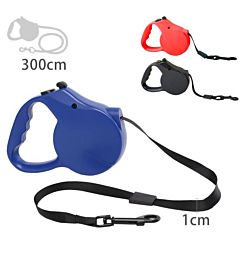 DOG RETRACTABLE LEASH L3M  25KG RED/BLUE/BLACK