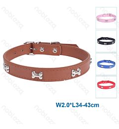 COLLARE CON BORCHIE A OSSO - 34/43CM - MNobleza