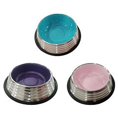 Ciotola Antiscivolo Colorata Acciaio Inox - 227ml