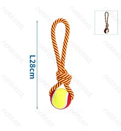 CORDA CON PALLINA DA TENNIS PER CANI - 28CM