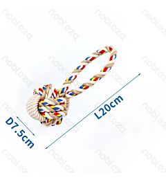 CORDA CON PALLINA IN COTONE PER CANI - 20CM