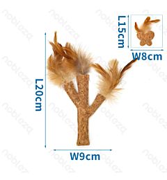 Gioco per Gatti in Sughero con Erba Gatta - 15/20cm