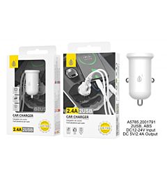 ONEPLUS CARICABATTERIA AUTO 2 USB 2.4A BIANCO