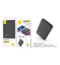 ONEPLUS POWERBANK MORPHY 7000 MAH CON 2 INGRESSI A MICRO E TYPE-COne Plus