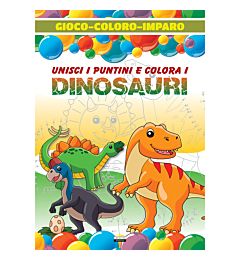 Gioco Coloro Imparo C - Unisci i Punti e Colora i DinosauriCrescere Edizioni