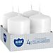 SET 4 CANDELE VOTIVE 3,8X6CM - BIANCOAura