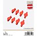 MINI MOLLETTE CON DISCO - ROSSO 3,5CM - 8PZGev