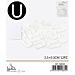 LETTERA "U" IN LEGNO - 2,3x0,3CM -12PZGev
