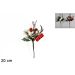 RAMETTO C/ PERGAMENA E CORNA 20CM 2 COL. ART. BMW-Due Esse