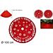 TAPPETO PER ALBERO DI NATALE 100CM 2AS ROSSO HY190Due Esse