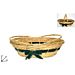 CESTA OVALE ORO C/FIOCCO VERDE E MANICI 51X40CM ARDue Esse