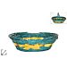 CESTA OVALE VERDE C/FIOCCO ORO E MANICI 51X40CM ARDue Esse