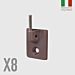 GANCI ADESIVI PER TENDE MARRONI - 8PZBriantina