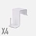 GANCI PER TENDINE VETRO BIANCO 18MM - 4PZBriantina
