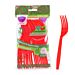 Clendy Forchette Riutilizzabili Rossi - 18pzClendy