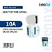 Adattatore Spina 10A - 2 Prese 10A/16A + Schuko Salva SpazioExtrastar