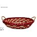 Cesta in Vimine Ovale Rosso - 52x42cmDue Esse