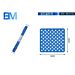 TAPPETO ANTISCIVOLO FORATO BLU - 50x50CMBm