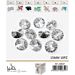 DIAMANTI DECORATIVI CON FORO - COLORI ASSORTITI 15MM - 10PZGev
