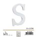 LETTERA "S" IN LEGNO - 11x1,2CM - 1PZGev
