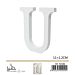 LETTERA "U" IN LEGNO - 11x1,2CM - 1PZGev