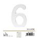 NUMERO "6" IN LEGNO - 11x1,2CMGev