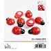 COCCINELLE DI LEGNO ADESIVE 23x34MM - 8PZGev