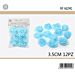 FIORI DECORATIVI IN GOMMA EVA - AZZURRO 3,5CM - 12PZGev