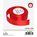 NASTRO DI RASO - ROSSO VIVO - 2,5CM x 22MGev