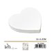 CUORE IN LEGNO BIANCO - 11x1,2CM - 1PZGev