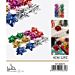 COCCARDE DA REGALO METALLIZZATI - COLORI MISTI 4CM - 12PZGev