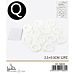 LETTERA "Q" IN LEGNO - 2,3x0,3CM -12PZGev