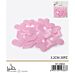 CUORI DECORATIVI IN TESSUTO - ROSA 3,2CM - 20PZGev